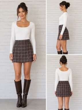 Gap Brown Sailor Librarian Academia Skirt Y2K Small